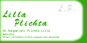 lilla plichta business card